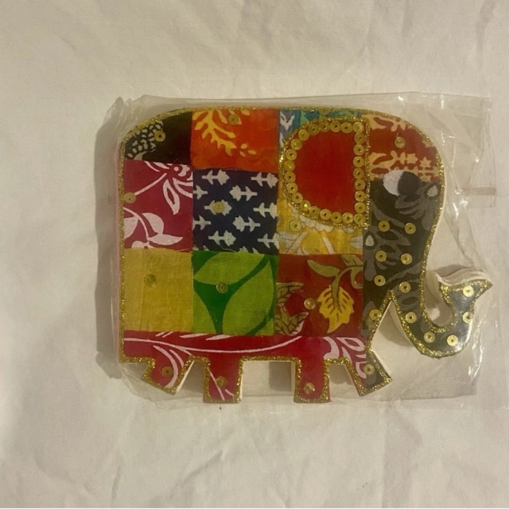 Colorful Patchwork Elephant notebook